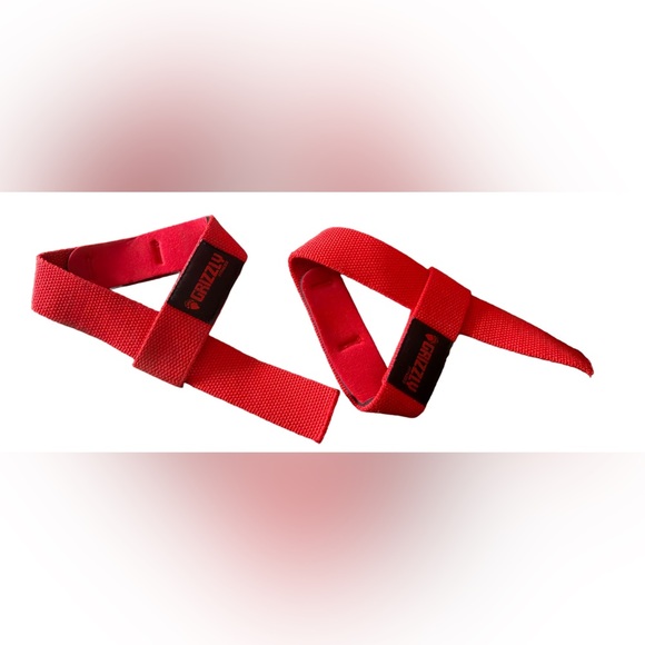 🐾 GRIZZLY FITNESS Red Lifting Straps 🎉 $5 Finds – Clearance Section 🎉 - Picture 1 of 3